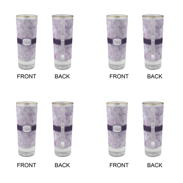 Watercolor Mandala Glass Shot Glass - 2 oz - Set of 4 - APPROVAL
