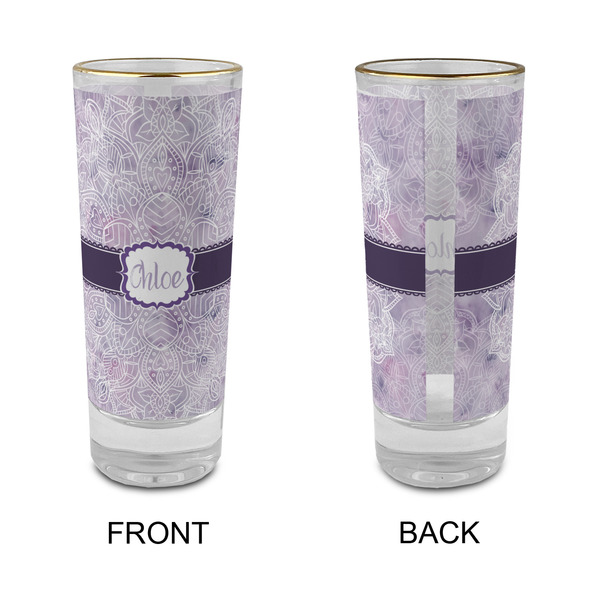 Watercolor Mandala Glass Shot Glass - 2 oz - Single - APPROVAL