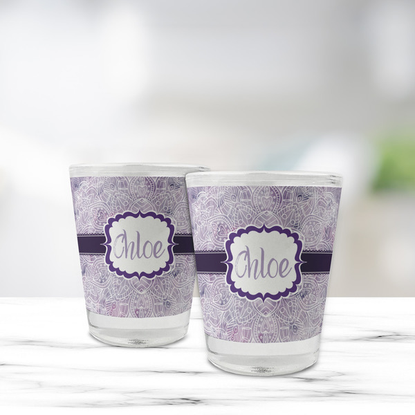 Watercolor Mandala Glass Shot Glass - Standard - LIFESTYLE