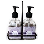 Watercolor Mandala Glass Soap & Lotion Bottle Set (Personalized)