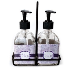 Watercolor Mandala Glass Soap & Lotion Bottle Set (Personalized)