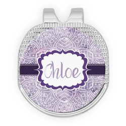 Watercolor Mandala Golf Ball Marker - Hat Clip - Silver