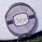 Watercolor Mandala Golf Ball Marker Hat Clip - Silver - Front