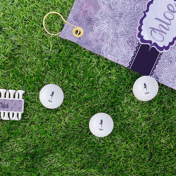 Watercolor Mandala Golf Balls - Generic - Set of 3 - LIFESTYLE