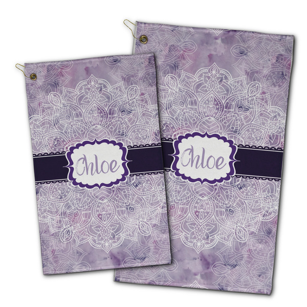 Watercolor Mandala Golf Towel - PARENT (small and large)