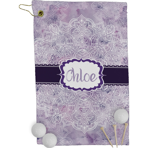 Watercolor Mandala Golf Towel (Personalized)