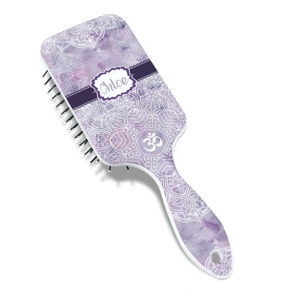 Watercolor Mandala Hair Brush - Angle View