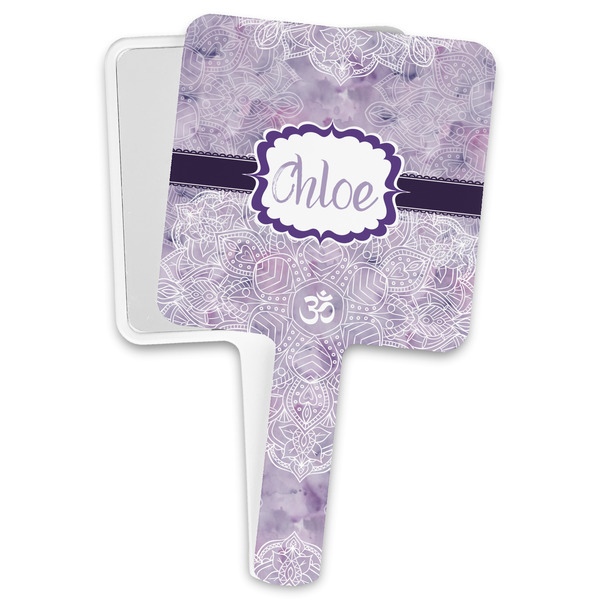 Custom Watercolor Mandala Hand Mirror (Personalized)