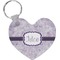 Watercolor Mandala Heart Keychain (Personalized)
