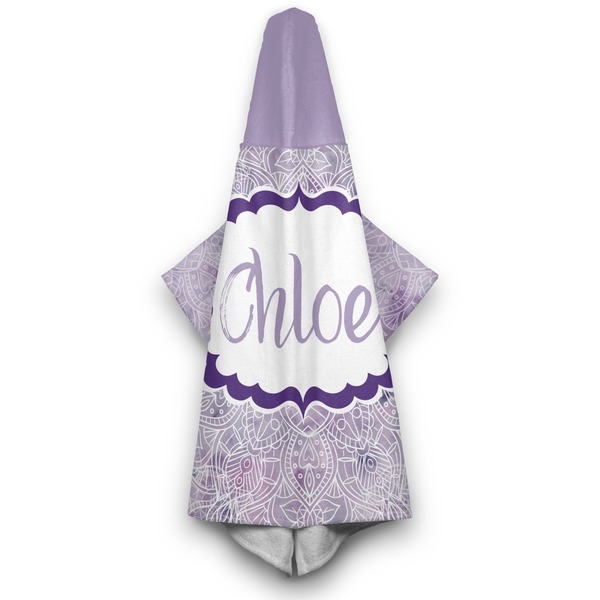 Watercolor Mandala Hooded Towel - Hanging