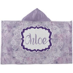 Watercolor Mandala Kids Hooded Towel (Personalized)
