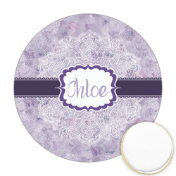 Watercolor Mandala Printed Cookie Topper - Round (Personalized)