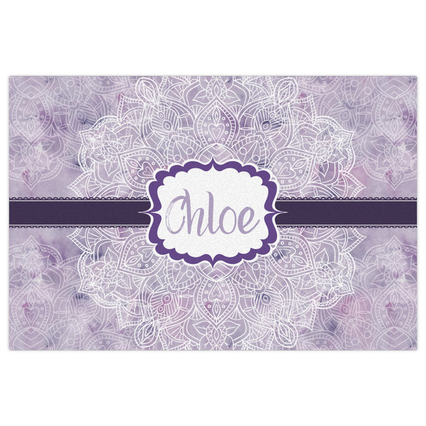 Watercolor Mandala Indoor / Outdoor Rug - 2'x3' - Front Flat