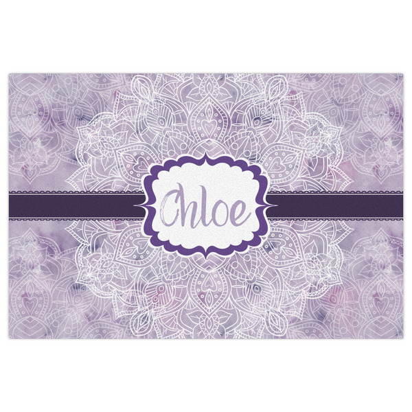 Watercolor Mandala Indoor / Outdoor Rug - 4'x6' - Front Flat