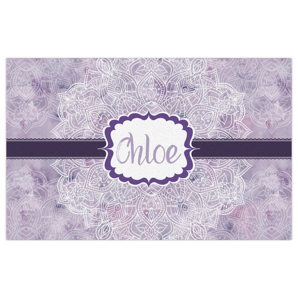 Watercolor Mandala Indoor / Outdoor Rug - 5'x8' - Front Flat