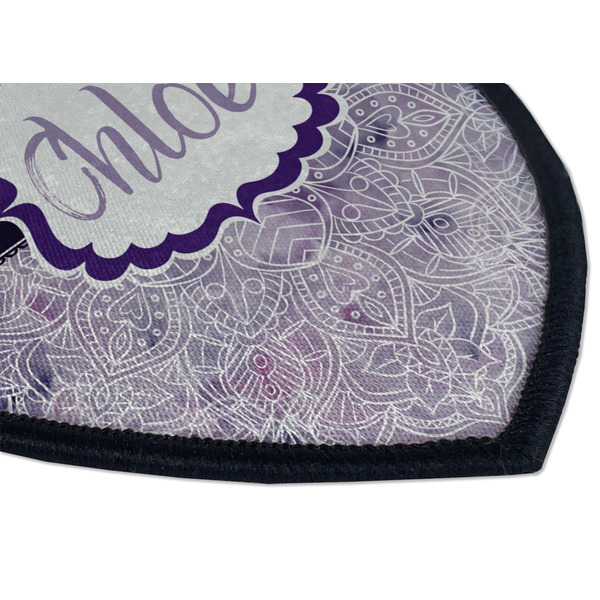 Watercolor Mandala Iron on Shield 3 Detail