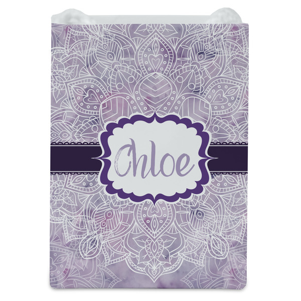 Watercolor Mandala Jewelry Gift Bag - Gloss - Front