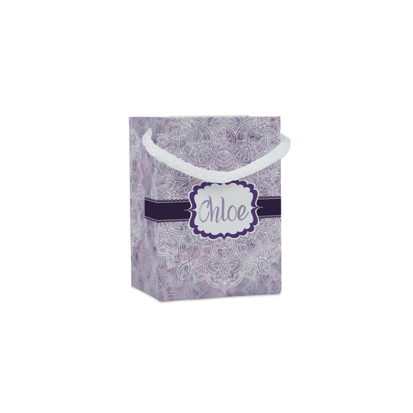 Custom Watercolor Mandala Jewelry Gift Bags - Gloss (Personalized)
