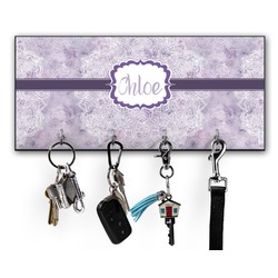 Watercolor Mandala Key Hanger w/ 4 Hooks w/ Name or Text