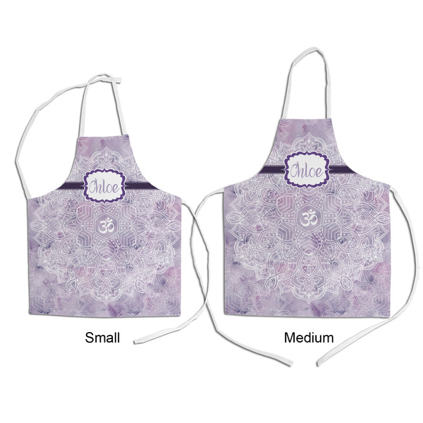 Watercolor Mandala Kid's Aprons - Comparison