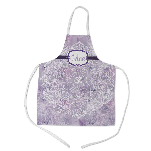 Custom Watercolor Mandala Kid's Apron w/ Name or Text