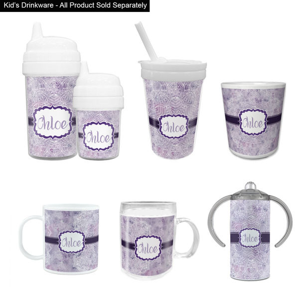 Watercolor Mandala Kid's Drinkware - Customized & Personalized