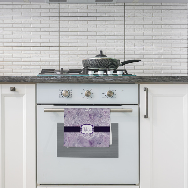 Watercolor Mandala Kitchen Towel - Poly Cotton - Lifestyle