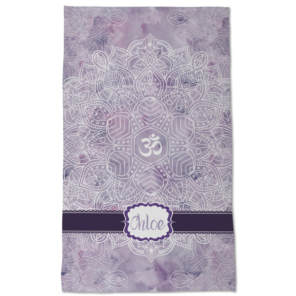 Watercolor Mandala Kitchen Towel - Poly Cotton - Full Front