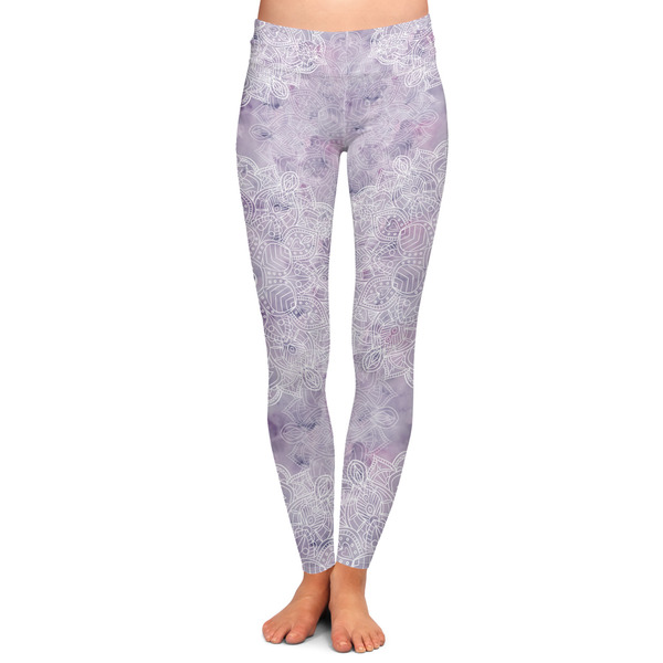 Custom Watercolor Mandala Ladies Leggings - Extra Small