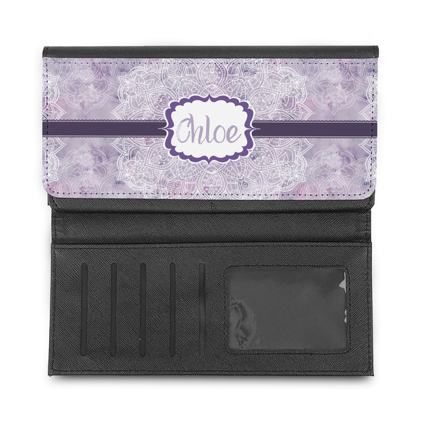 Watercolor Mandala Ladies Wallet - Half Way Open