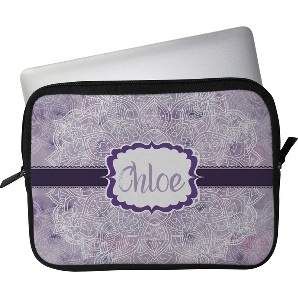 Custom Watercolor Mandala Laptop Sleeve / Case - 13" (Personalized)