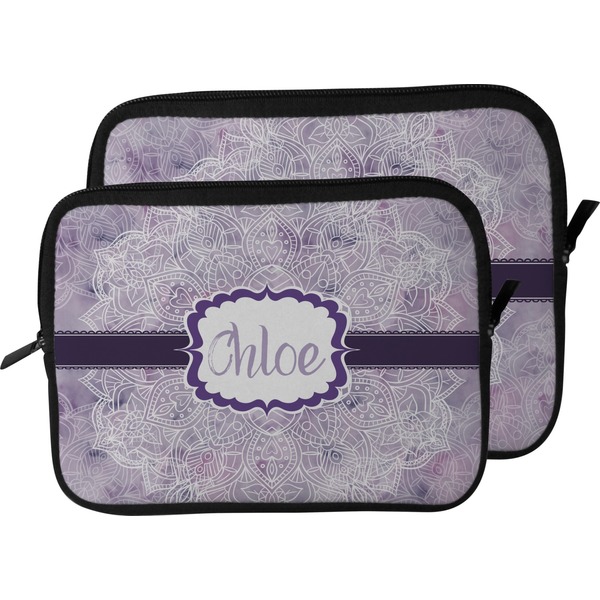 Watercolor Mandala Laptop Sleeve (Size Comparison)