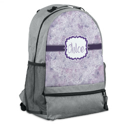 Watercolor Mandala Backpack - Grey (Personalized)