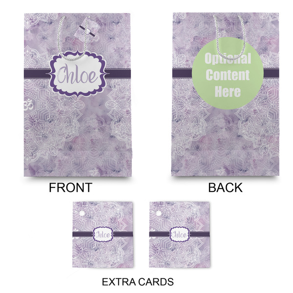 Watercolor Mandala Large Gift Bag - Approval