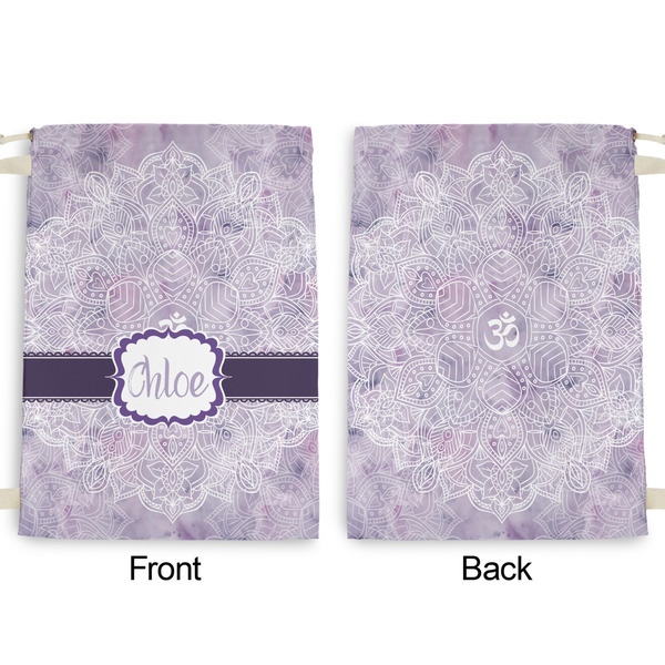 Watercolor Mandala Large Laundry Bag - Front & Back View