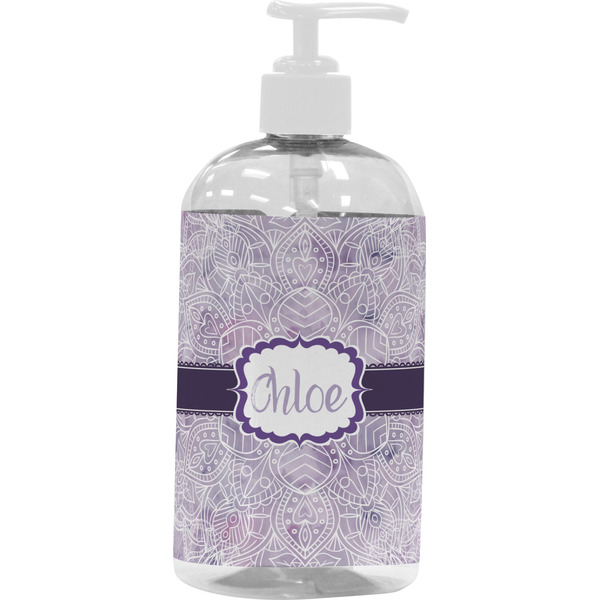 Watercolor Mandala Large Liquid Dispenser (16 oz) - White