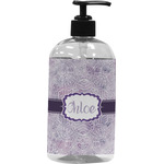 Watercolor Mandala Plastic Soap / Lotion Dispenser (16 oz - Large - Black) (Personalized)