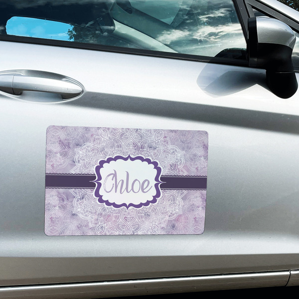 Watercolor Mandala Large Rectangle Car Magnets- In Context