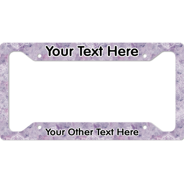 Custom Watercolor Mandala License Plate Frame - Style A (Personalized)