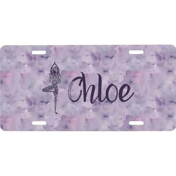 Custom Watercolor Mandala Front License Plate (Personalized)