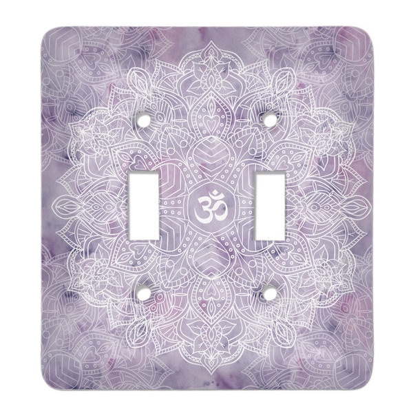 Custom Watercolor Mandala Light Switch Cover (2 Toggle Plate)