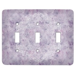 Watercolor Mandala Light Switch Cover (3 Toggle Plate)
