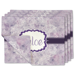 Watercolor Mandala Linen Placemat w/ Name or Text