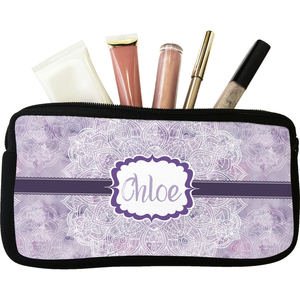 Custom Watercolor Mandala Makeup / Cosmetic Bag - Small (Personalized)