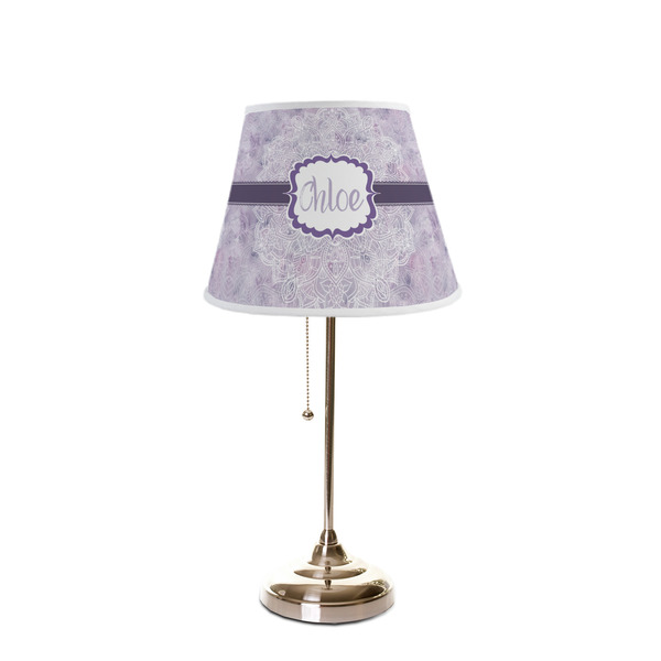 Watercolor Mandala Poly Film Empire Lampshade - On Stand
