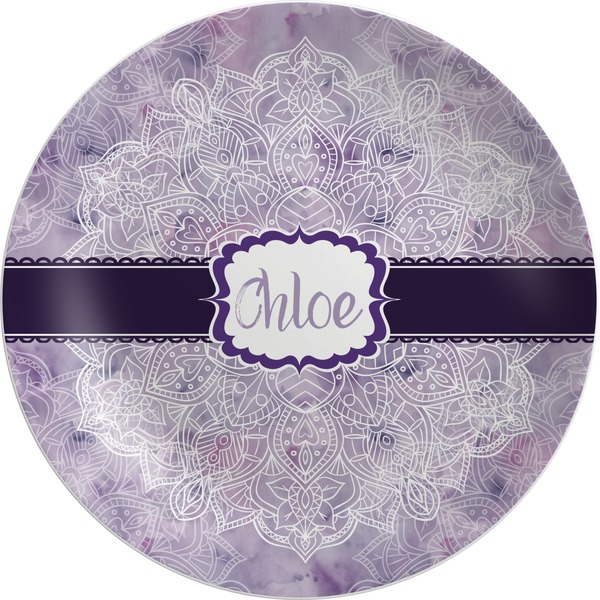 Custom Watercolor Mandala Melamine Plate (Personalized)