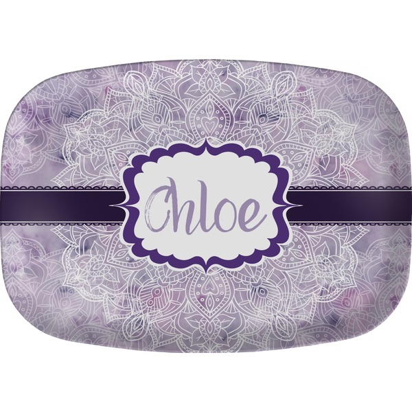 Custom Watercolor Mandala Melamine Platter (Personalized)