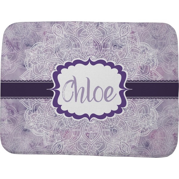 Custom Watercolor Mandala Memory Foam Bath Mat - 48"x36" (Personalized)