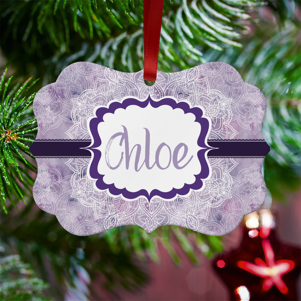 Watercolor Mandala Metal Benilux Ornament - Lifestyle