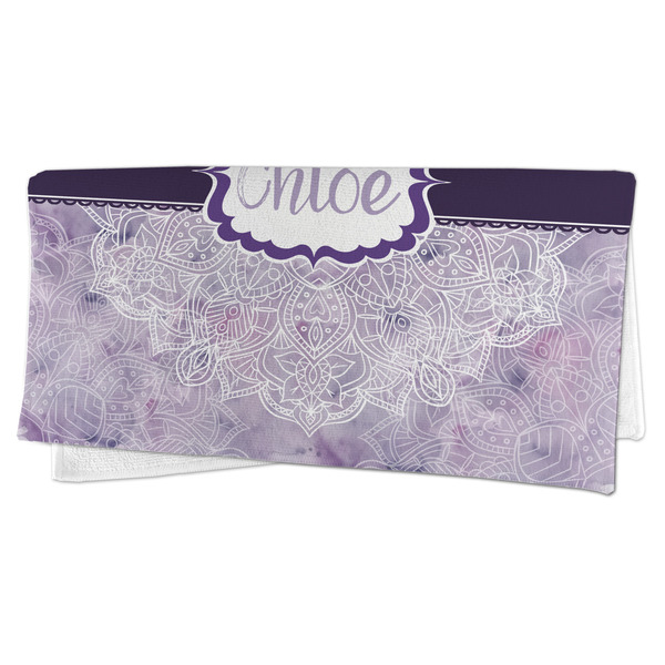 Watercolor Mandala Microfiber Dish Rag - FOLDED (half)